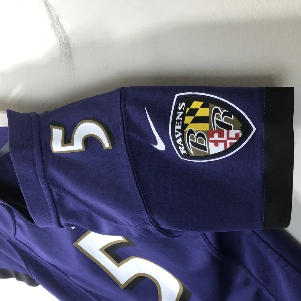 Nike NFL Baltimore Ravens Joe Flacco #5 Jersey Youth Sz S (8) Purple Football